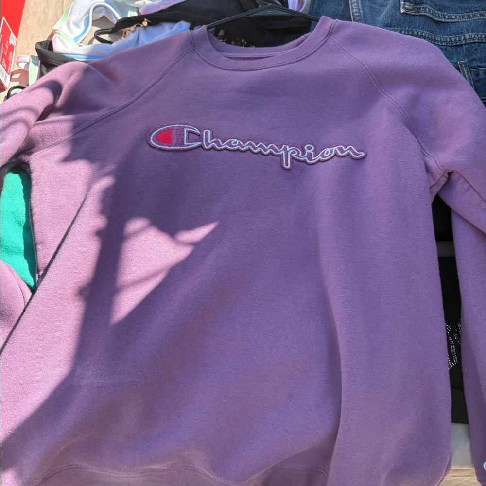 Champion Women's Lavender Crew Neck Sweater
